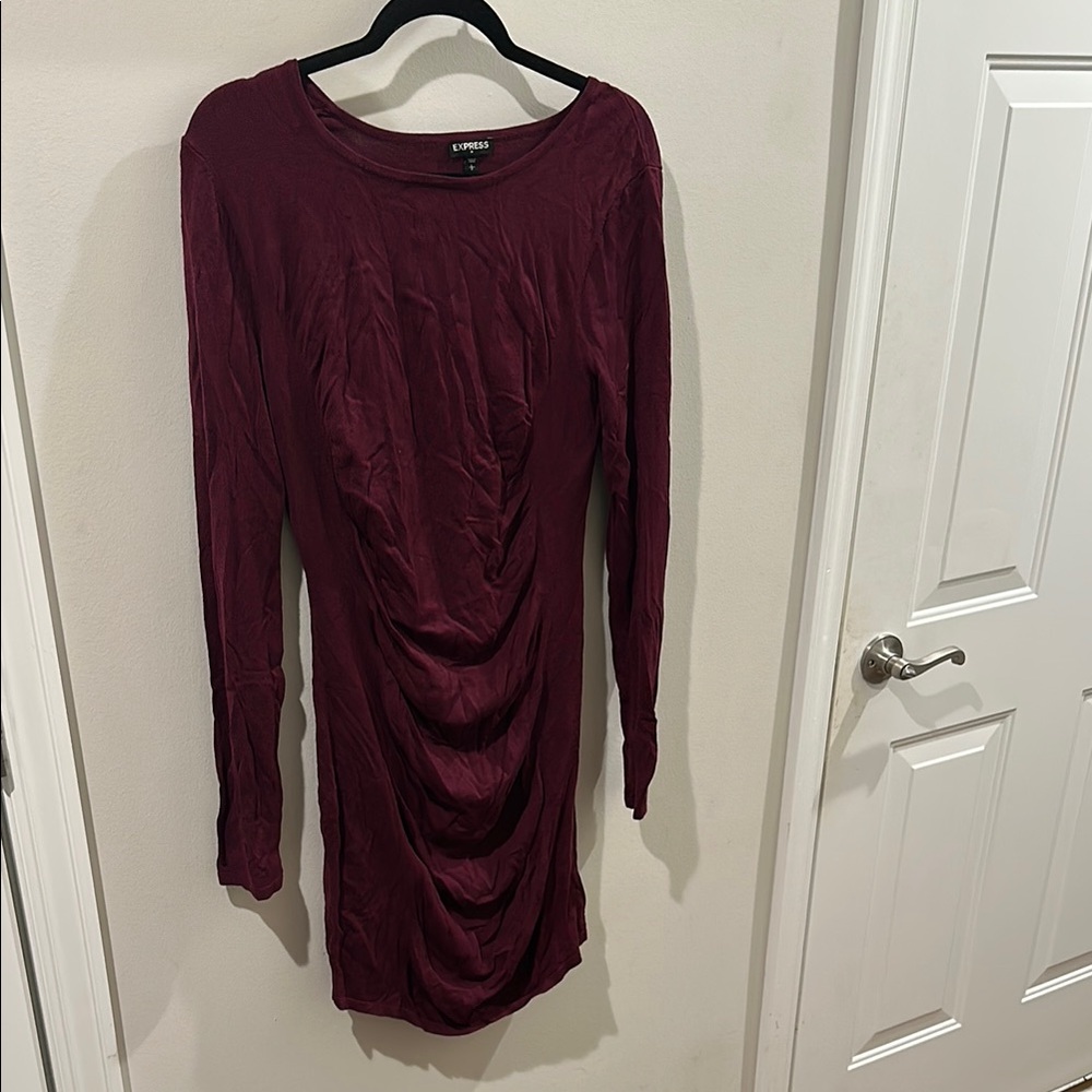 Express Women's Burgundy Dress